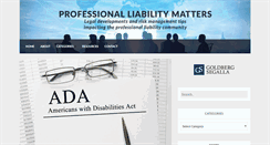 Desktop Screenshot of professionalliabilitymatters.com