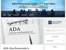 Tablet Screenshot of professionalliabilitymatters.com